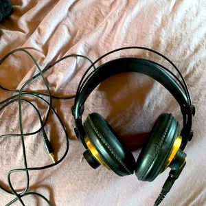 AKG HEADPHONES BLACK AND GOLD , BOUGHT FOR $60